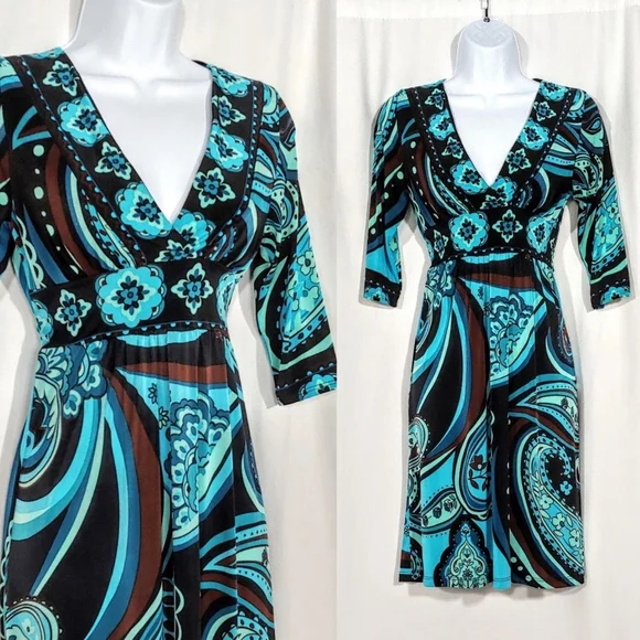 2000s vintage tie back midi dress - Picture 1 of 6